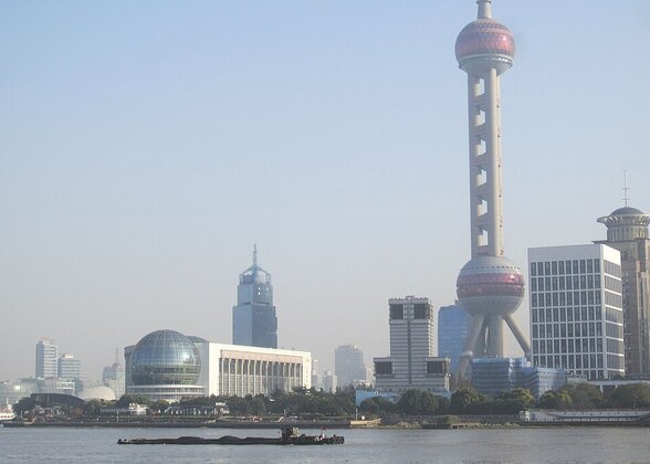 Shanghai Pudong skyline viewed across the Huangpu River