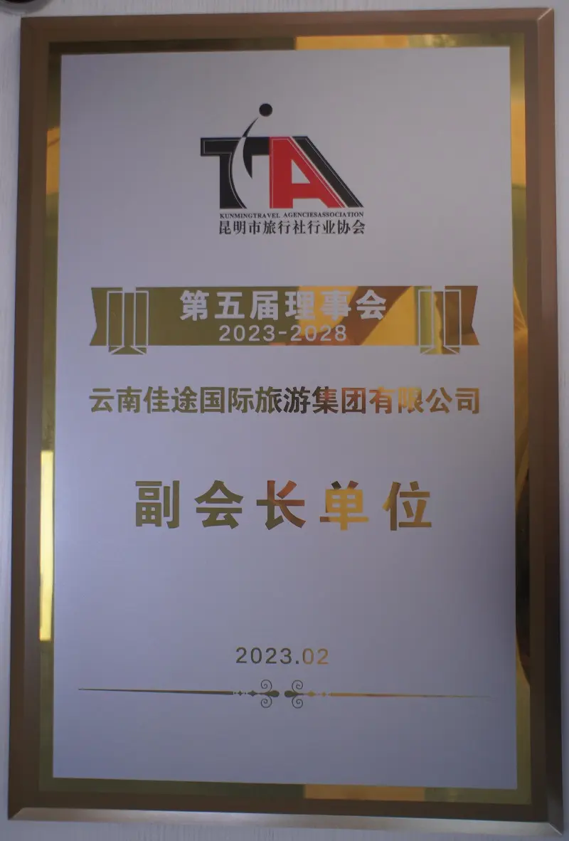 Kunming Travel Agency Association Vice President Member