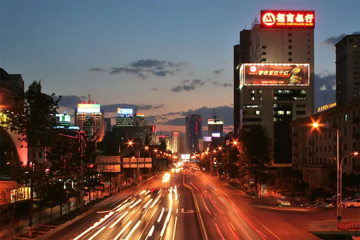 Kunming city scene before departure