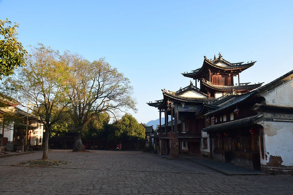 Historic theater building in Shaxi Ancient Town