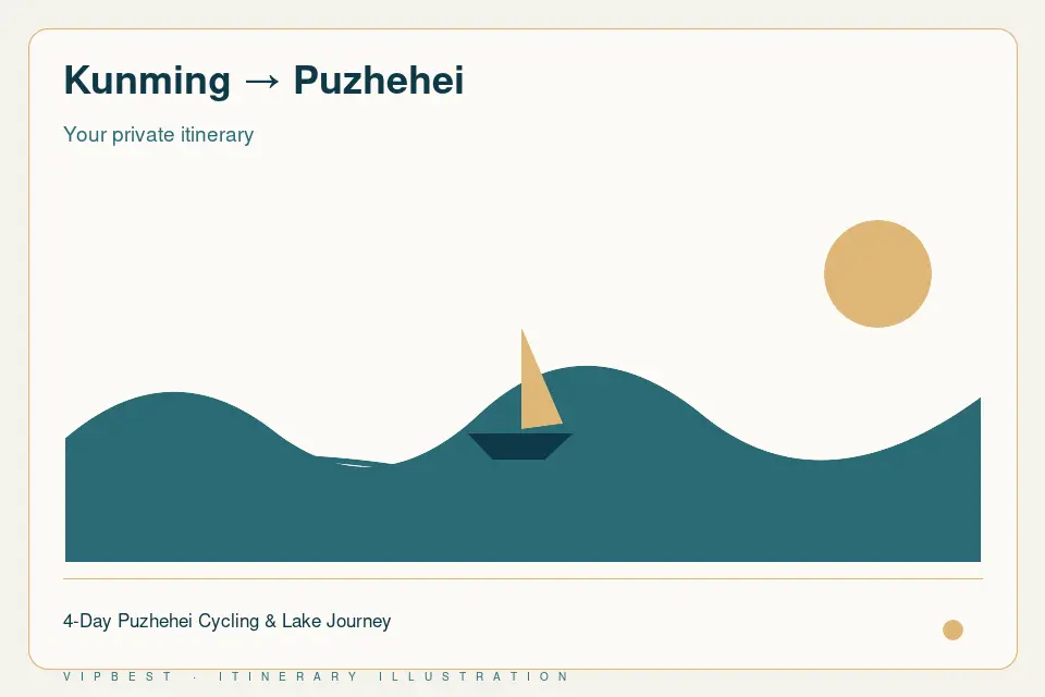 Itinerary illustration: Kunming → Puzhehei