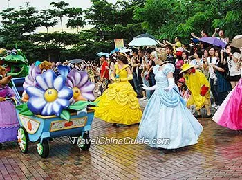 Archived theme-park parade in the New Territories