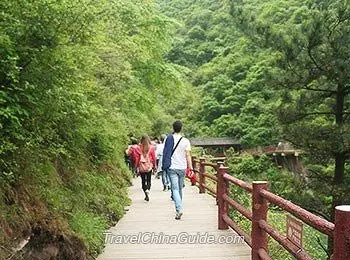 Archived reconstructed walkway at Shimen Plank Road