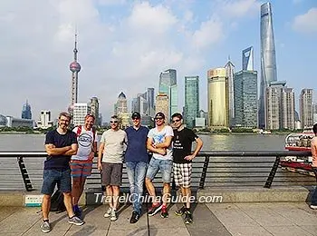 The Bund waterfront and Pudong skyline facing each other across the Huangpu River in Shanghai