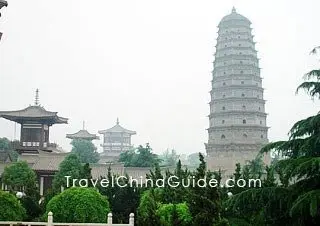 Archived Famen Temple view in the Baoji region