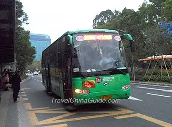 Archived airport shuttle bus used for Guangzhou Airport to Shenzhen context