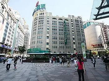 East Nanjing Road malls visitor context in Shanghai