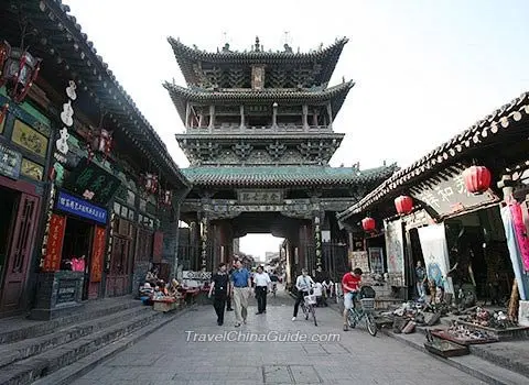 Archived street and gate view in Huizhou Ancient City