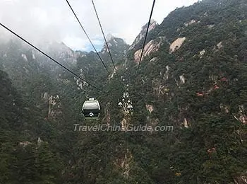 Archived cable car on Huangshan Mountain
