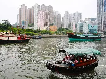 Archived Aberdeen harbour boat scene
