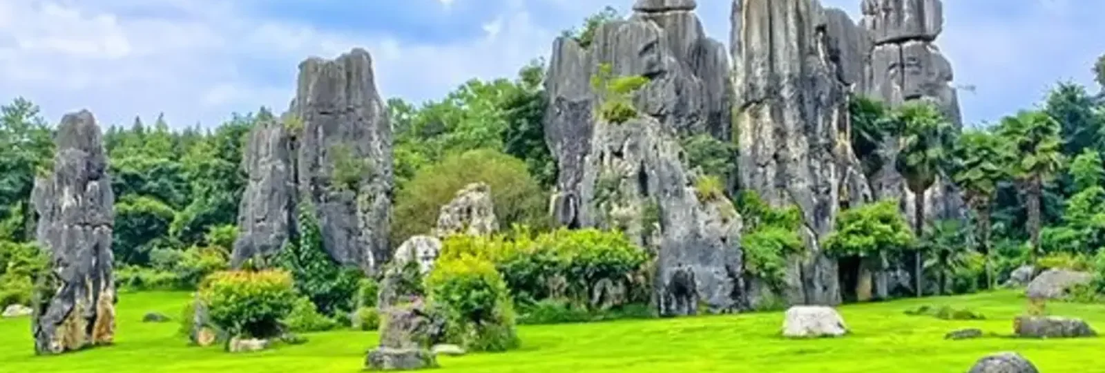 Stone Forest limestone formations near Kunming