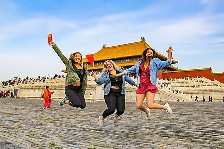 Travelers enjoying the Forbidden City in Beijing