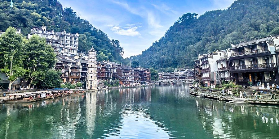 Fenghuang Ancient Town beside the Tuo River