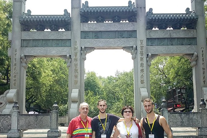 Travelers exploring the Muslim Quarter in Xian