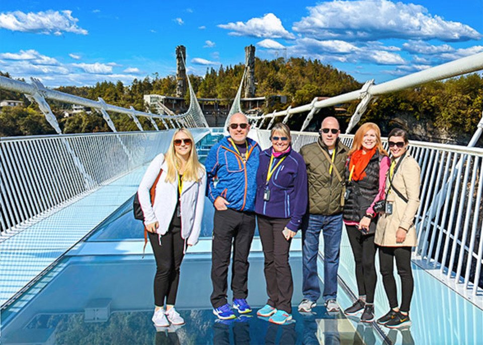 Grand Canyon Glass Bridge during the Avatar Mountains itinerary