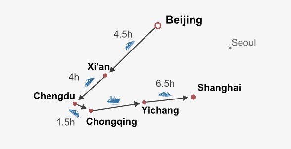 Impression China Itinerary Map Impression China Itinerary Map